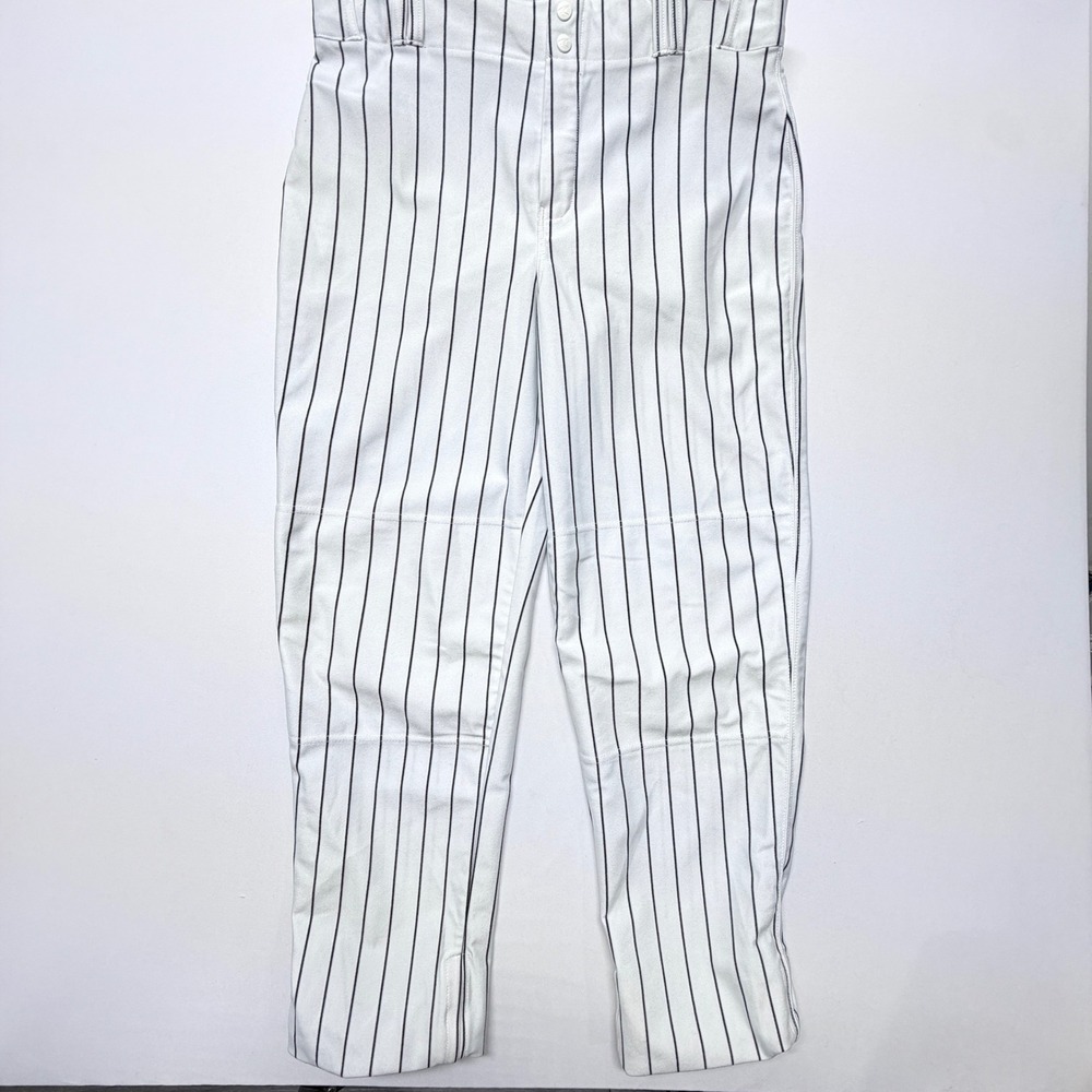 Champro Sports Mens XL White Black Pinstripe Baseball Pants Reinforced Knees